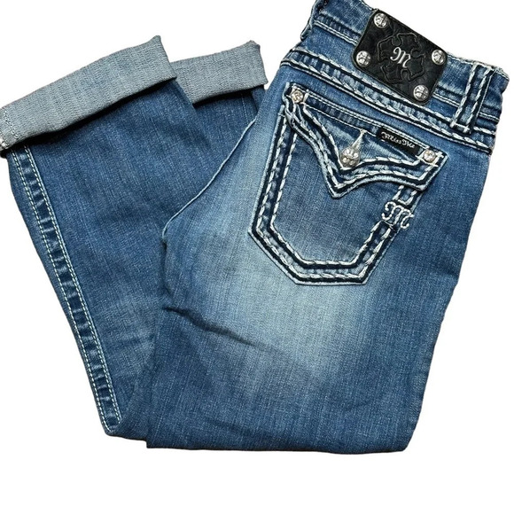 MIss Me JE5014EP15 Easy Capri Jean  Sz: 27 - Picture 1 of 9